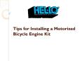 Installing a Motorized Bicycle Engine Kit PowerPoint PPT Presentation