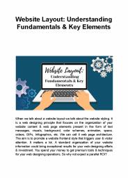 Website Layout: Understanding Fundamentals & Key Elements
