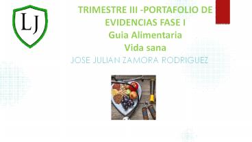 Portafolio de Evidencias (Fase I)