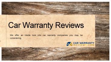 Car Warranty Reviews