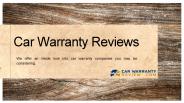 Car Warranty Reviews