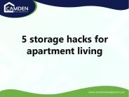 5 storage hacks for apartment living