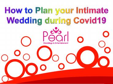 Intimate Wedding during Covid19