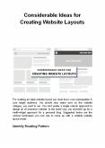 Considerable Ideas for Creating Website Layouts PowerPoint PPT Presentation