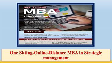 One Sitting-Online-Distance MBA in Strategic management (1)