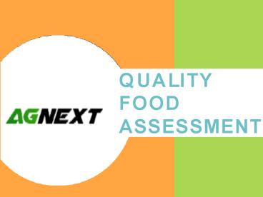 AgNext - Food Quality Assessment