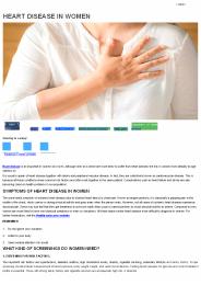 HEART DISEASE IN WOMEN