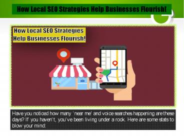 How Local SEO Strategies Help Businesses Flourish!