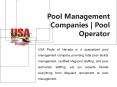 Pool Management Companies | Pool Operator | USA Pools Nevada PowerPoint PPT Presentation