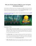 Why You Should choose HTML5 for Your Next Game Development Project? PowerPoint PPT Presentation