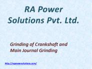 Main Journal Grinding and Crankshaft Repair