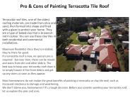 Pro & Cons of Painting Terracotta Tile Roof