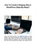 How To Create A Staging Site In WordPress (Step-By-Step)? PowerPoint PPT Presentation