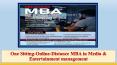 One Sitting-Online-Distance MBA in Media & Entertainment management PowerPoint PPT Presentation