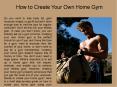 How to Create Your Own Home Gym PowerPoint PPT Presentation
