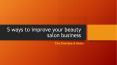 5 ways to improve your beauty salon business PowerPoint PPT Presentation