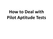How to deal with pilot aptitude tests?