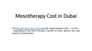 Mesotherapy Cost in Dubai