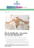 Tips For Healthy Skin – List on How You Can Have Glowing Skin! PowerPoint PPT Presentation