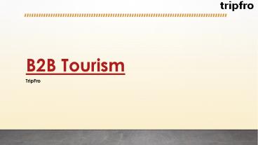 B2B Tourism