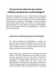 Top Custom Software Development Methodologies | Sigma Data Systems