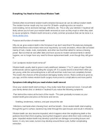 Everything You Need to Know About Wisdom Teeth