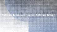 Software Testing | Types of Software Testing