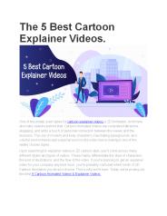 The 5 Best Cartoon Explainer Videos.