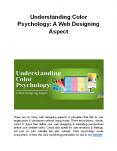 Understanding Color Psychology: A Web Designing Aspect PowerPoint PPT Presentation