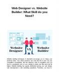 Web Designer vs. Website Builder: What Skill do you Need?
