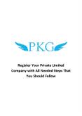 Register Your Private Limited Company PowerPoint PPT Presentation