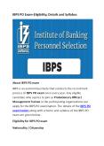 IBPS PO exam eligibility  details and syllabus PowerPoint PPT Presentation