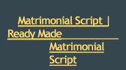 Matrimonial Script‎ | Php Matrimony Script‎