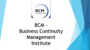 ISO 22301 Business Continuity Management system