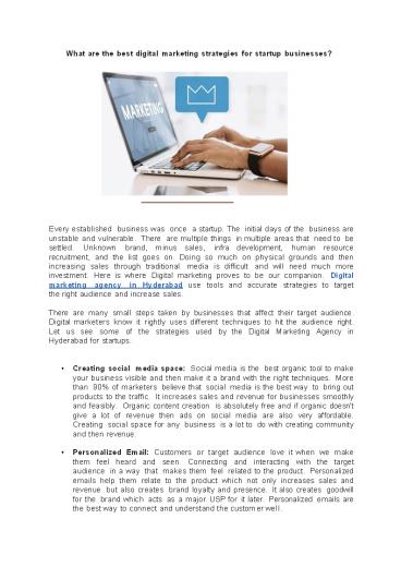 What are the best digital marketing strategies for startup businesses?