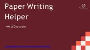 Paper Writing Helper | Words Doctorate