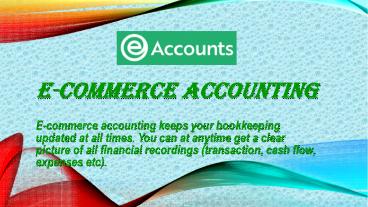 Ecommerce Accountant | Ecommerce Businesses Accounting