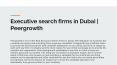 Executive Search Firms in Dubai PowerPoint PPT Presentation