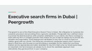 Executive Search Firms in Dubai