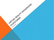 Virtual Reality Showroom Plateforms