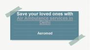 Air ambulance services in India