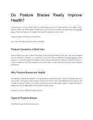 Do Posture Braces Really Improve Health?