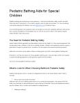 Pediatric Bathing Aids for Special Children PowerPoint PPT Presentation