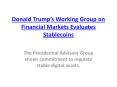 Donald Trump’s Working Group on Financial Markets Evaluates Stablecoins PowerPoint PPT Presentation