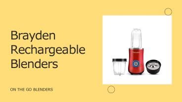 Super Fast Rechargeable Blenders