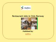 Restaurant Jobs in Oslo Norway