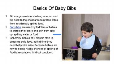 Basics Of Baby Bibs