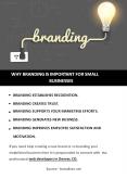 WHY BRANDING IS IMPORTANT FOR SMALL BUSINESSES PowerPoint PPT Presentation