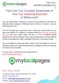 How Can you increase awareness of your car detailing business in Melbourne? PowerPoint PPT Presentation