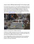 How to Start Affiliate Marketing? A Five-Step Guide PowerPoint PPT Presentation